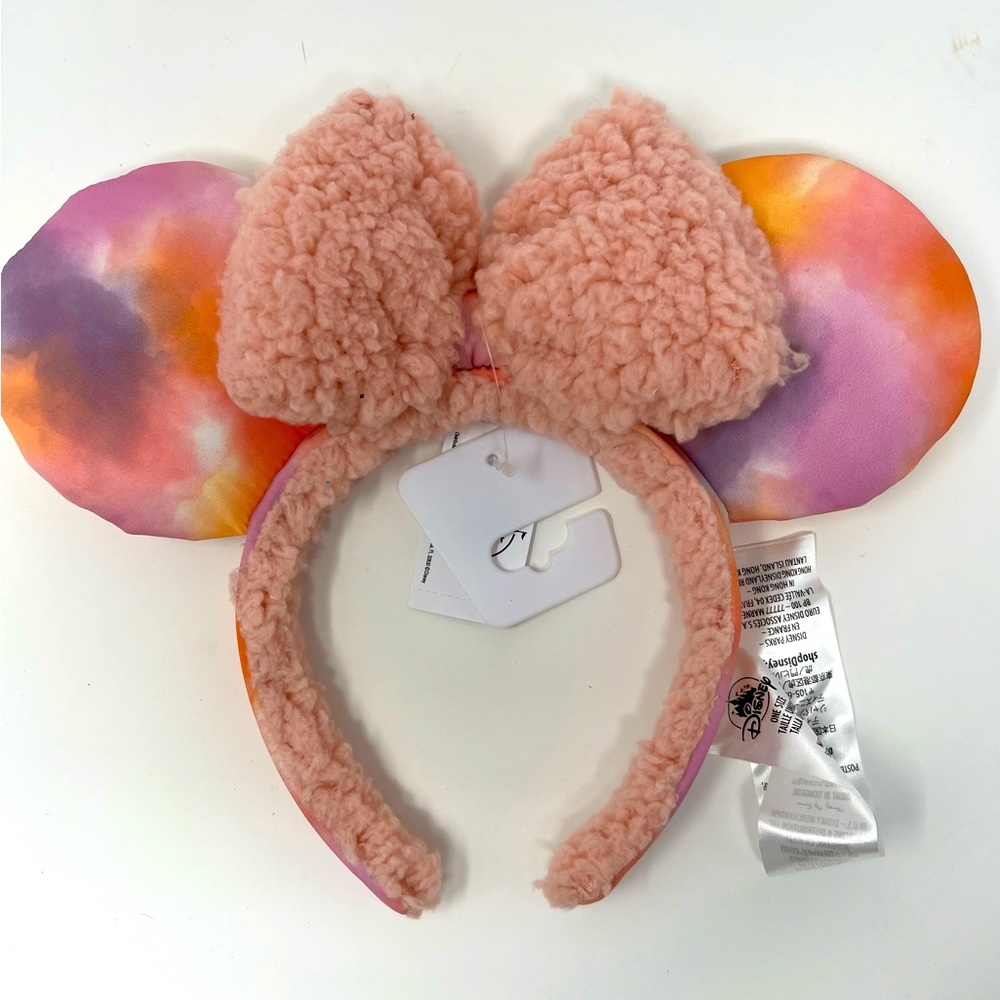 NWT Walt Disney World Pink Tie Dye‎ Sherpa Like Ears